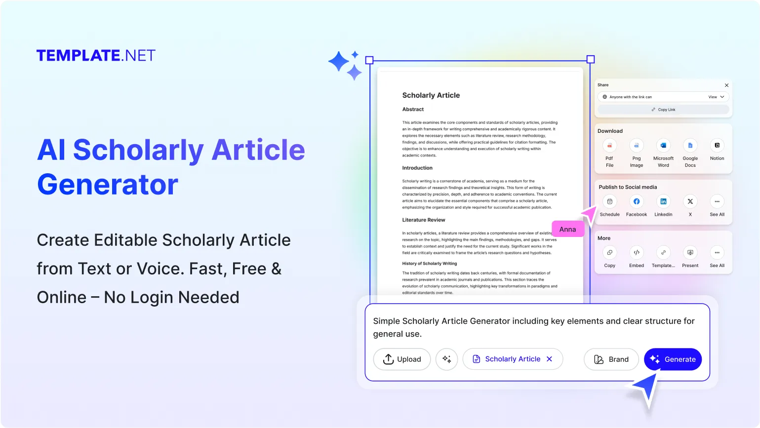 Free AI Scholarly Article Generator, Free Scholarly Article Maker Online